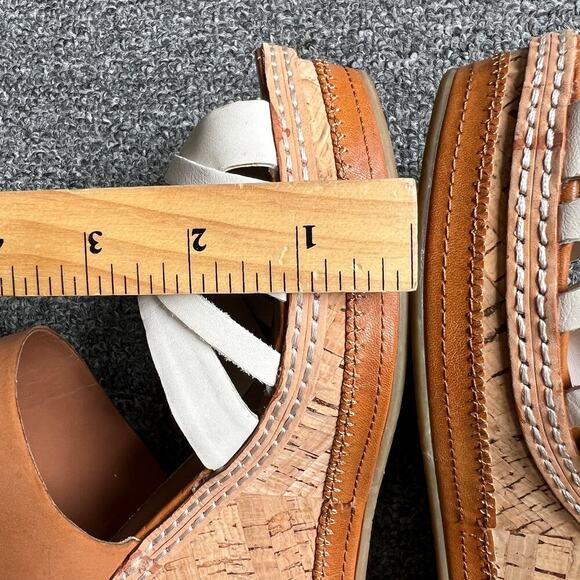 Dolce Vita Cork Wedges Camel & White - Size 10 - Picture 8 of 11